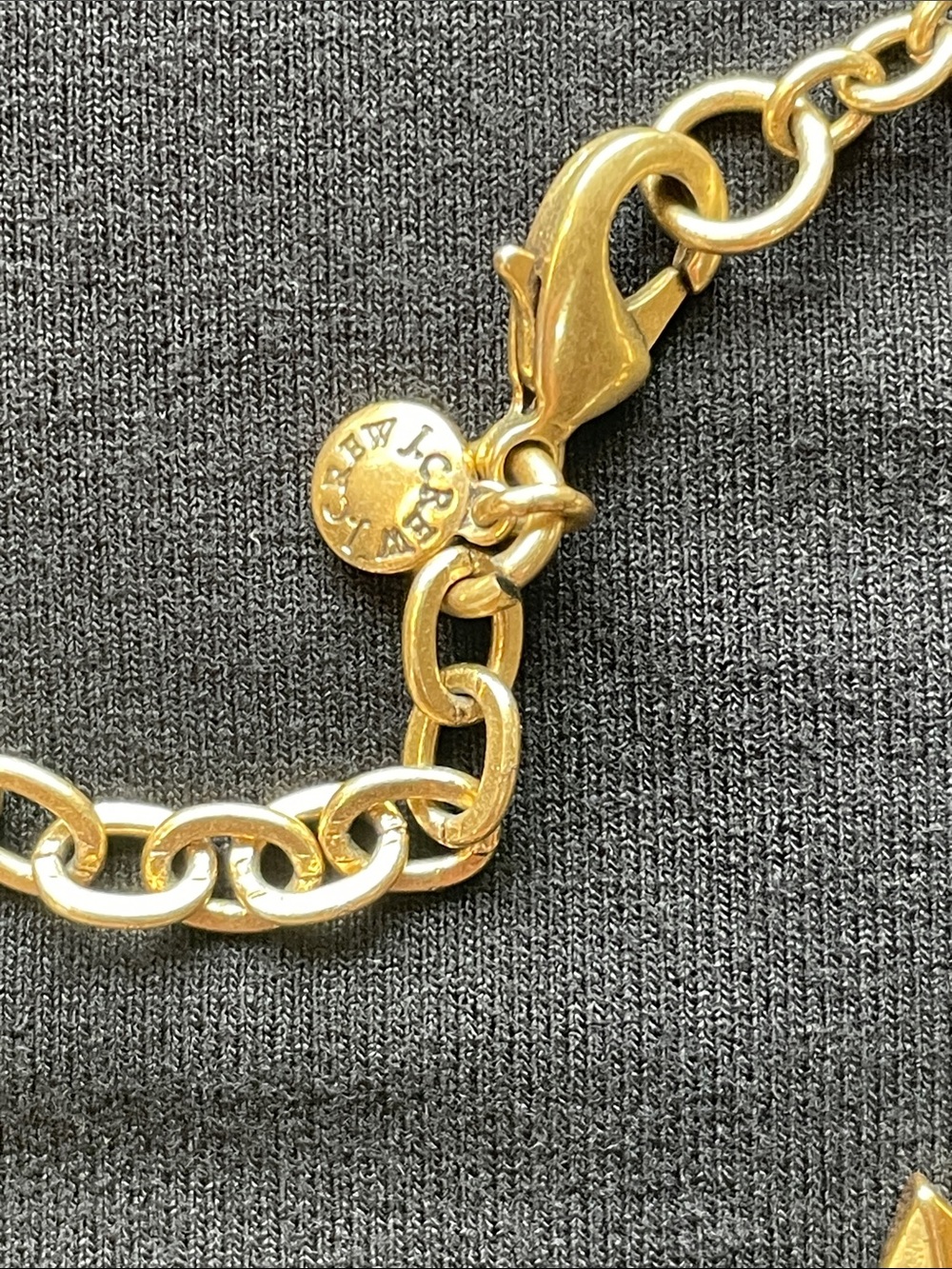 J Crew Gold-Tone Black & Crystal Statement Pendant Necklace - Picture 2 of 5